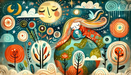 Guardianas del Planeta: Ilustraciones para un Mundo Sostenible