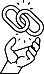 hand holding a chain link