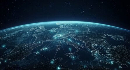 Obraz premium European network from space