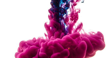 Obraz premium Floating Hues Vibrant Fusion of Pink and Blue Ink in Water