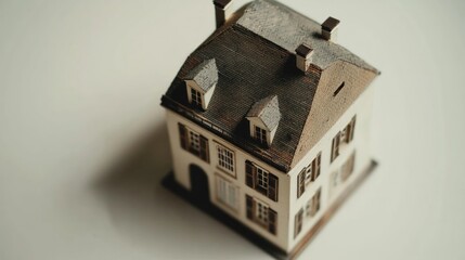 Miniature wooden house model