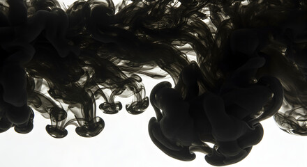 Abstract Flowing Ink In Water Creates A Dramatic And Ethereal Visual