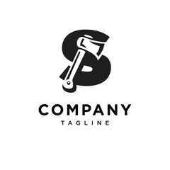 Letter S Axe Logo Icon Vector