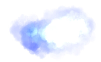 Color smoke effect isolated on transparent white background. blue magic mist cloud fog. Colorful powder dust. Smoke border, Vapor, Smoke PNG for overlay, decoration, covering. Design elements