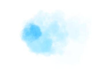 Color smoke effect isolated on transparent white background. blue magic mist cloud fog. Colorful powder dust. Smoke border, Vapor, Smoke PNG for overlay, decoration, covering. Design elements