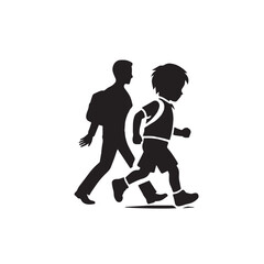 Vector Running Children Silhouette Set

Kids Running Silhouettes Black and White

Running Child Silhouette Illustration