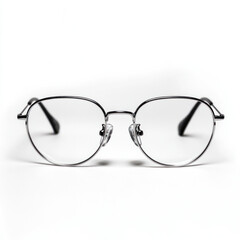 glasses on white background