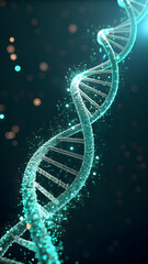 Glowing DNA Helix – Blueprint of Life