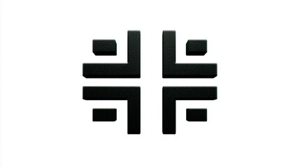 Obraz premium Minimalist Cross Symbol: A stark, modern representation of a cross, rendered in a bold, minimalist style, conveying a sense of purity and sophistication.
