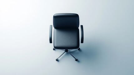 Empty black office chair