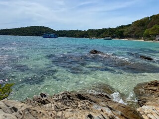 The tranquility of the crystal clear sea surrounded by nature © Wicha1