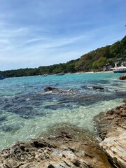 The tranquility of the crystal clear sea surrounded by nature © Wicha1