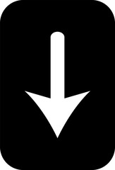 Rounded Filled Arrow down Icon