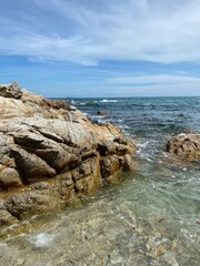 The tranquility of the crystal clear sea surrounded by nature