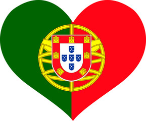 Obraz premium Portugal Map And Flag Vector Art
