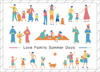 Fototapeta premium 家族と過ごす、夏の思い出