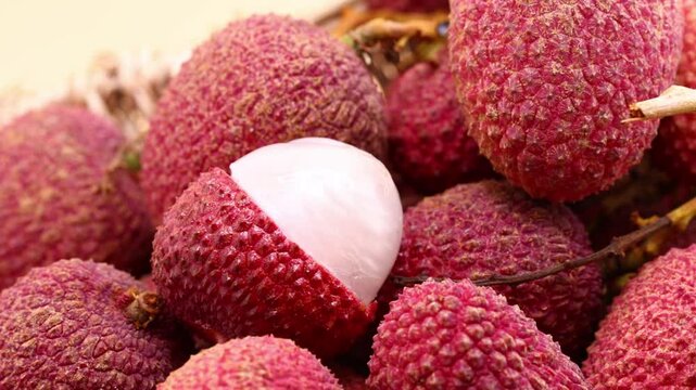 Close-up of ripe lychee