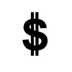 dollar sign isolated on white
