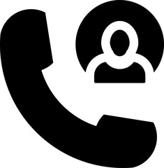 Rounded Filled customer call icon