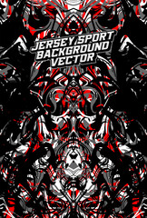 Fabric textile design for Sport t-shirt, Soccer jersey mockup for football club. uniform front view