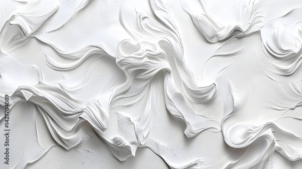 Aufkleber textured white canvas art studio setting abstract design minimalist environment close-up view