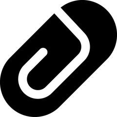 Rounded Filled Paperclip Icon