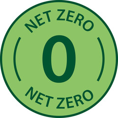 net zero carbon footprint icon emissions free  no atmosphere pollution CO2 neutral stamp for graphic design, logo, website, social media, mobile app, UI