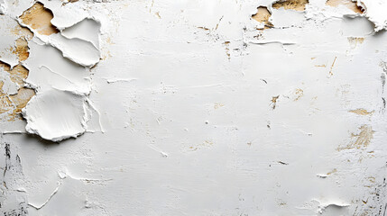 Peeling white paint close-up minimalist background abstract texture horizontal view