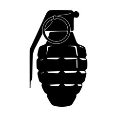 Grenade Silhouette Vector Icon