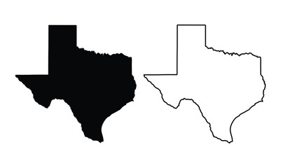 Texas blank map transparent png. Vector Illustration eps file