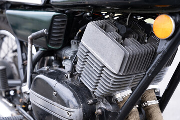 Obraz premium バイク 旧車 排ガス規制