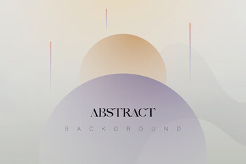 Quiet and simple geometric shapes background. Modern abstract giant planets in a white backdrop.