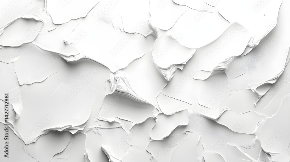 Poster textured white background with layered paper elements for creative design projects minimalist style