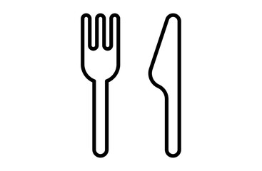 ナイフとフォークのベクターイラストアイコン シンプル