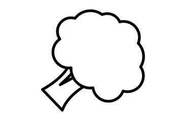 ブロッコリーのベクターイラストアイコン シンプル