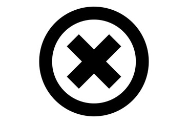 バツ印のベクターイラストアイコン シンプル
