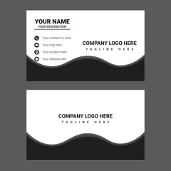 Fototapeta premium Professional Corporate Business Card Design with clean layout.