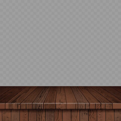 Wooden Floor with Blank Background - Vector