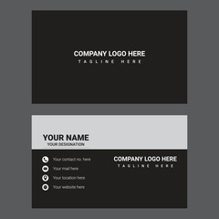 Professional Corporate Business Card Design with clean layout.