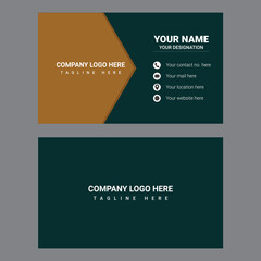 Professional Corporate Business Card Design with clean layout.