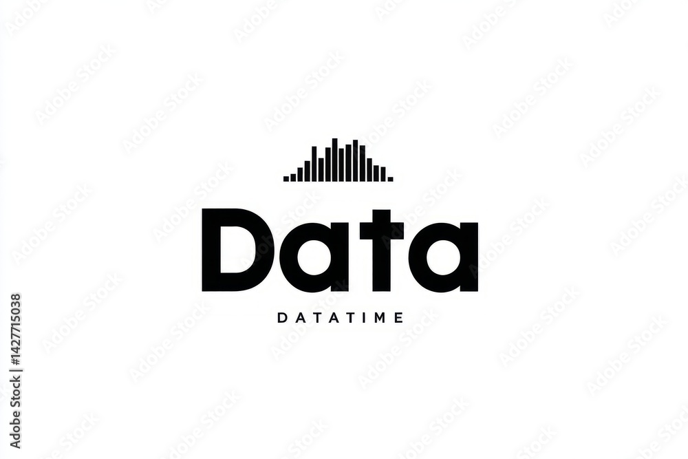 Poster a logo for data datatime. symbolizing the intersection of big data with exam topics.