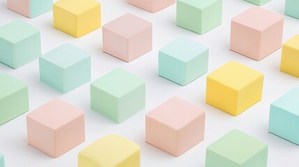 Fototapeta premium Colorful Pastel Chocolate Points on White Background