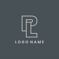 A Minimalist Logo With The Letters PL Combined