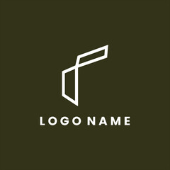Minimalist Letter R Logo with Simple Building-Like Design