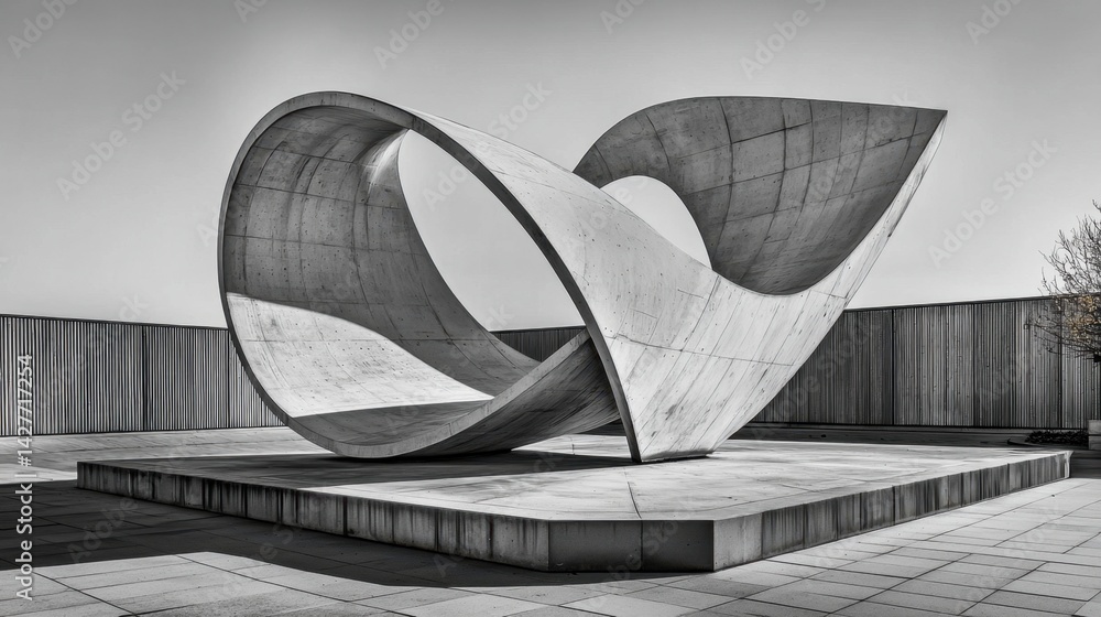 Poster elegant curves and flowing lines in soft grayscale tones, perfect for minimal backdrops