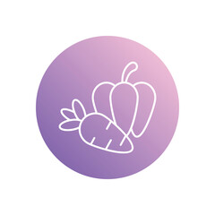 Fresh Vegetables icon vector stock illustration
