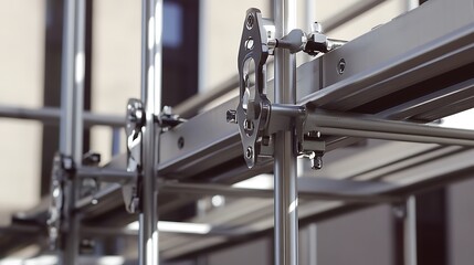 Metal Framework with Adjustable Clamps