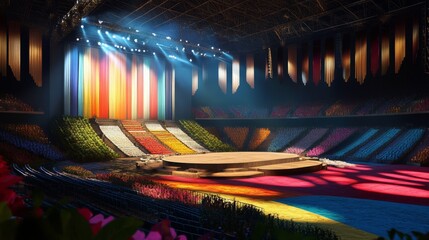 Celebrate diversity a colorful cultural festival at the stadium stage vibrant atmosphere engaging performances