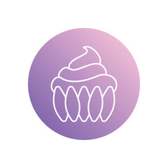 Cupcake  icon vector stock illustration