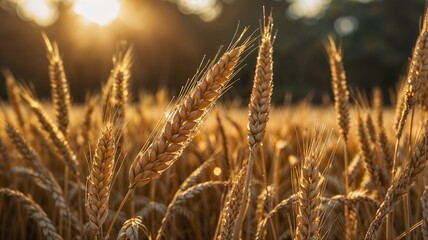 Fototapeta premium close shot of wheat plant